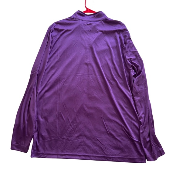 Team 365 Men’s Purple Zone Performance Quarter Zip Shirt - Picture 2 of 6